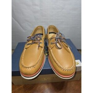 Sperry Gold Cup A/O 2-Eye Boat Shoes Mens 9 Tan Leather Top-Sider STS25050 NIB